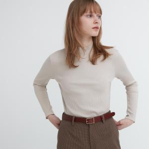 [Auth Uniqlo] Áo Len Gân Cao Cổ Dáng Ôm Nữ - Tag Nhật