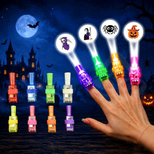 36PCS Halloween LED Finger Lights Neon Party Favors Glow in the Dark Rave Party Supplies Goodie Bag Stuffers Box Prizes h2610