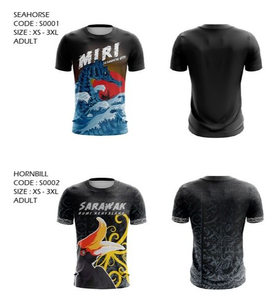 Sarawak Borneo Design T-Shirt Sublimation Printing Ready