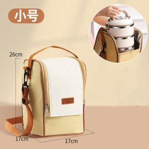 4.3L Portable Lunch Box 304 Stainless Steel Insulated Lunch Box with foldable spoon Multi-Layer Bentgo Lunch Box Stainless with Bag Porridge Cup Food Storage Box Tableware Mini Bento Box