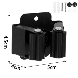 6pcs Stainless Steel Wall Mounted Mop Holder with Screws / Multipurpose Simple Anti-slip Mop Broom Clip / Household Bathroom Storage Tools / Mop Broom Organizer Holder