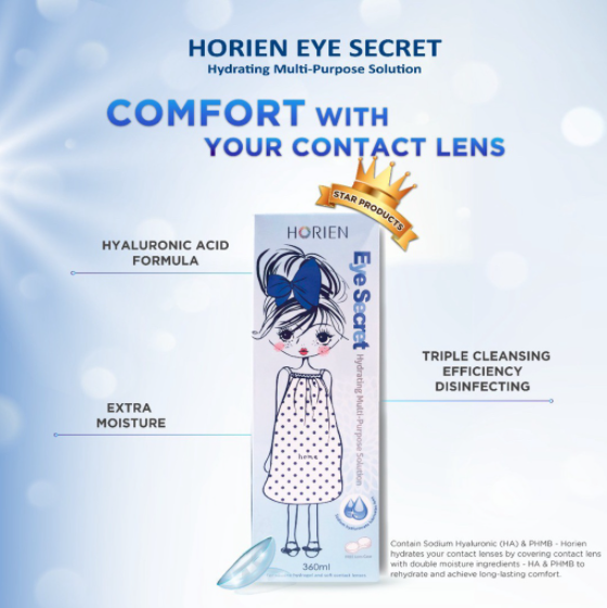 (Ready Stock) Horien Eye Secret Multi-Purpose Contact Lens Solution ...