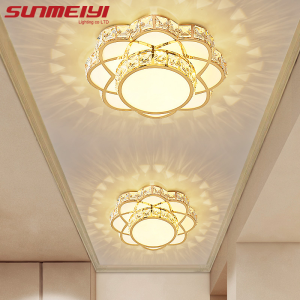 SUMEIYI Crystal Flower Ceiling Lamp Crystal Ceiling Lamp 3 Colors Suitable for Living Room Aisle 3 Years Warranty