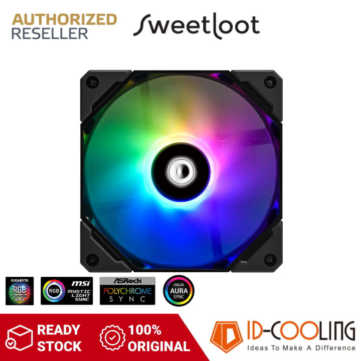 ID-Cooling TF-12025 ARGB Black 5v 3Pin Addressable RGB 4Pin PWM Airflow ...