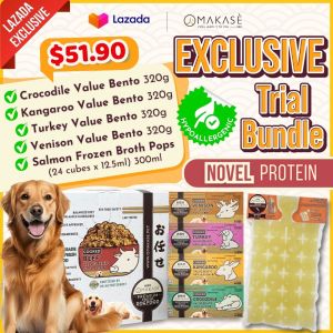 [Trial-NOVEL Protein] Omakase Value Bento Fresh Frozen Dog Food - Cooked & Raw Dog Food
