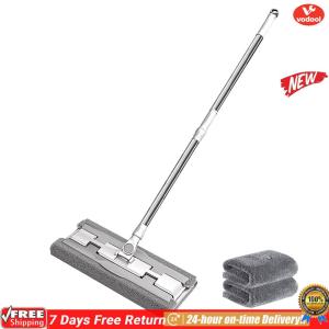 Stylish Flat Mop with Color-Coded Microfiber Pads and Comfortable Handle for Organized and Effective Cleaning