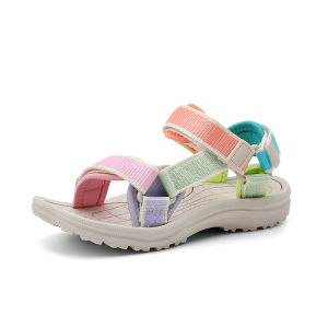 ECHOLI Summer Children Girls Breathable Sport Sandals Non-Slip Soft Sole Outdoor Beach Shoes Kids Casual Sandals