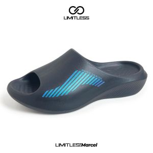 LIMITLESS Sandal Slop Pria Dewasa MARCEL Terbaru 2024 Casual Sendal Slip On Cowok Slide Kekinian Distro - Size 41 - 44