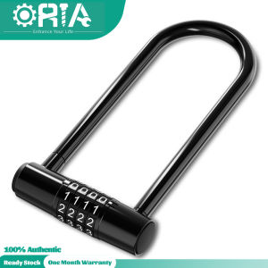 ORIA 4 Digit Combination Padlock 185mm Heavy Duty Lock Easy to Operate and Resettable Small Padlock for Lockers Outdoor Indoor use Containers and Gates (Ready Stock)