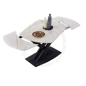 👍【Ready Stock】Swivel Extension Dining Table CZ008(Free Delivery&Install) Rectangular Sintered Stone Dining Table