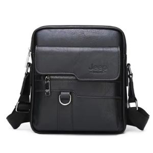 Luxury Brand Men Artificial Leather Crossbody Messenger Bags Business Casual Zipper Handbag Large Capacity Shoulder Bag