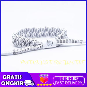[BISA COD] GELANG RASTACLAT VARIANT PUTIH LIST REFLEKTIF- BRACELET