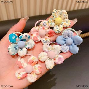 [COD] WEICHENG 10Pcs Colorful Sweet Flower Elastic Hair Bands Cute Fashion Ponytail Holder Children Scrunchies Rubber Band Hair Accessories