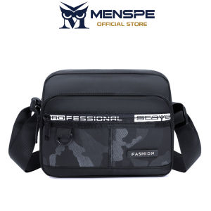 MENSPE กระเป๋าลำลองน้ำหนักเบากระเป๋าธุรกิจกระเป๋าเอกสารกระเป๋าสะพายข้างกันน้ำของผู้ชายกระเป๋าสะพายขนาดเล็กกระเป๋าถนนกีฬาหย่อนใจแฟชั่นสำหรับนักศึกษา
