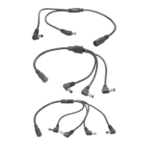 Power Extension Cable DC5521 Y Splitter 5.5x2.1mm Female to 2/3/4 Male Connectors Cord for CCTV and LED 40CM
