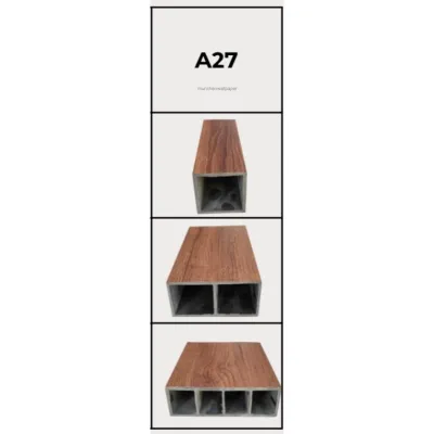 Partisi Hollow PVC - KISABA -( 2.95 METER ) Kisi Kisi Sekat Ruangan Indoor Motif Kayu