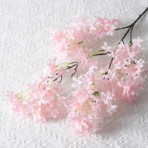 CANICECA Long Stem Artificial Lilac Flowers Home Decoration Silk Cloth Wedding Fake Flower Realistic Faux Lilac Floral Arrangement Wedding Party