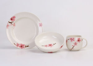 INDRA CERAMICชุดอาหาร จานชาม ลายซากุระ  SAKURA New collection   เซรามิกเข้าไมโครเวฟได้  by อินทราเซรามิค