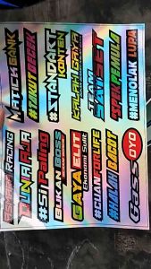 Paket Stiker Racing Motor & Helm Viral Terbaru\\n\\n Apa Itu Stiker Desain Motor?\\n\\nStiker desain motor adalah dekorasi yang ditempelkan pada motor untuk memberikan penampilan yang unik dan menarik. Stiker desain motor hadir dalam berbagai jenis dan desain, sehingga Anda dapat memilih stiker yang paling sesuai dengan preferensi Anda.\\n\\n Mengapa Memilih Stiker Desain Motor?\\n\\nStiker desain motor adalah cara yang bagus untuk memberikan sentuhan personal pada kendaraan Anda. Selain itu, stiker desain motor juga bisa meningkatkan nilai jual motor Anda.\\n\\n Jenis-Jenis Stiker Desain Motor\\n\\nAda beberapa jenis stiker desain motor yang tersedia di pasaran, antara lain:\\n\\n- Stiker desain motor dengan gambar-gambar lucu atau unik\\n- Stiker desain motor dengan tema superhero atau karakter animasi\\n- Stiker desain motor dengan motif bunga atau pola geometris\\n\\n Bagaimana Cara Menggunakan Stiker Desain Motor?\\n\\nBerikut langkah-langkah pemasangan stiker desain motor:\\n\\n1. Bersihkan permukaan motor sebelum menempelkan stiker\\n2. Potong stiker sesuai dengan ukuran permukaan motor\\n3. Tempelkan stiker pada permukaan motor\\n4. Tekan stiker secara perlahan untuk memastikan tidak ada gelembung udara\\n\\n Tips Menggunakan Stiker Desain Motor\\n\\nBerikut beberapa tips menggunakan stiker desain motor:\\n\\n- Gunakan stiker desain motor yang berkualitas tinggi untuk hasil yang lebih baik\\n- Jangan menempelkan stiker di area yang sering terkena air atau sinar matahari langsung\\n- Bersihkan stiker secara rutin agar tetap terlihat baru\\n\\n Stiker Helm Viral: Apa Itu?\\n\\nStiker helm viral adalah dekorasi yang ditempelkan pada helm untuk memberikan penampilan yang unik dan menarik. Stiker helm viral hadir dalam berbagai jenis dan desain, sehingga Anda dapat memilih stiker yang paling sesuai dengan preferensi Anda.\\n\\n Mengapa Memilih Stiker Helm Viral?\\n\\nStiker helm viral adalah cara yang bagus untuk memberikan sentuhan personal pada helm Anda. Selain itu, stiker helm viral juga bisa meningkatkan nilai jual helm Anda.\\n\\n Jenis-Jenis Stiker Helm Viral\\n\\nAda beberapa jenis stiker helm viral yang tersedia di pasaran, antara lain:\\n\\n- Stiker helm viral dengan gambar-gambar lucu atau unik\\n- Stiker helm viral dengan tema superhero atau karakter animasi\\n- Stiker helm viral dengan motif bunga atau pola geometris\\n\\n Bagaimana Cara Menggunakan Stiker Helm Viral?\\n\\nBerikut langkah-langkah pemasangan stiker helm viral:\\n\\n1. Bersihkan permukaan helm sebelum menempelkan stiker\\n2. Potong stiker sesuai dengan ukuran permukaan helm\\n3. Tempelkan stiker pada permukaan helm\\n4. Tekan stiker secara perlahan untuk memastikan tidak ada gelembung udara\\n\\n Tips Menggunakan Stiker Helm Viral\\n\\nBerikut beberapa tips menggunakan stiker helm viral:\\n\\n- Gunakan stiker helm viral yang berkualitas tinggi untuk hasil yang lebih baik\\n- Jangan menempelkan stiker di area yang sering terkena air atau sinar matahari langsung\\n- Bersihkan stiker secara rutin agar tetap terlihat baru\\n\\n Stiker Racing Motor: Apa Itu?\\n\\nStiker racing motor adalah dekorasi yang ditempelkan pada motor untuk memberikan penampilan yang sporty dan keren. Stiker racing motor hadir dalam berbagai jenis dan desain, sehingga Anda dapat memilih stiker yang paling sesuai dengan preferensi Anda.\\n\\n Mengapa Memilih Stiker Racing Motor?\\n\\nStiker racing motor adalah cara yang bagus untuk memberikan sentuhan personal pada kendaraan Anda. Selain itu, stiker racing motor juga bisa meningkatkan nilai jual motor Anda.\\n\\n Jenis-Jenis Stiker Racing Motor\\n\\nAda beberapa jenis stiker racing motor yang tersedia di pasaran, antara lain:\\n\\n- Stiker racing motor dengan gambar-gambar lucu atau unik\\n- Stiker racing motor dengan tema superhero atau karakter animasi\\n- Stiker racing motor dengan motif bunga atau pola geometris\\n\\n Bagaimana Cara Menggunakan Stiker Racing Motor?\\n\\nBerikut langkah-langkah pemasangan stiker racing motor:\\n\\n1. Bersihkan permukaan motor sebelum menempelkan stiker\\n2. Potong stiker sesuai dengan ukuran permukaan motor\\n3. Tempelkan stiker pada permukaan motor\\n4. Tekan stiker secara perlahan untuk memastikan tidak ada gelembung udara\\n\\n Tips Menggunakan Stiker Racing Motor\\n\\nBerikut beberapa tips menggunakan stiker racing motor:\\n\\n- Gunakan stiker racing motor yang berkualitas tinggi untuk hasil yang lebih baik\\n- Jangan menempelkan stiker di area yang sering terkena air atau sinar matahari langsung\\n- Bersihkan stiker secara rutin agar tetap terlihat baru\\n\\n Stiker Aksesoris Motor: Apa Itu?\\n\\nStiker aksesoris motor adalah dekorasi yang ditempelkan pada aksesoris motor untuk memberikan penampilan yang unik dan menarik. Stiker aksesoris motor hadir dalam berbagai jenis dan desain, sehingga Anda dapat memilih stiker yang paling sesuai dengan preferensi Anda.\\n\\n Mengapa Memilih Stiker Aksesoris Motor?\\n\\nStiker aksesoris motor adalah cara yang bagus untuk memberikan sentuhan personal pada aksesoris motor Anda. Selain itu, stiker aksesoris motor juga bisa meningkatkan nilai jual aksesoris motor Anda.\\n\\n Jenis-Jenis Stiker Aksesoris Motor\\n\\nAda beberapa jenis stiker aksesoris motor yang tersedia di pasaran, antara lain:\\n\\n- Stiker aksesoris motor dengan gambar-gambar lucu atau unik\\n- Stiker aksesoris motor dengan tema superhero atau karakter animasi\\n- Stiker aksesoris motor dengan motif bunga atau pola geometris\\n\\n Bagaimana Cara Menggunakan Stiker Aksesoris Motor?\\n\\nBerikut langkah-langkah pemasangan stiker aksesoris motor:\\n\\n1. Bersihkan permukaan aksesoris motor sebelum menempelkan stiker\\n2. Potong stiker sesuai dengan ukuran permukaan aksesoris motor\\n3. Tempelkan stiker pada permukaan aksesoris motor\\n4. Tekan stiker secara perlahan untuk memastikan tidak ada gelembung udara\\n\\n Tips Menggunakan Stiker Aksesoris Motor\\n\\nBerikut beberapa tips menggunakan stiker aksesoris motor:\\n\\n- Gunakan stiker aksesoris motor yang berkualitas tinggi untuk hasil yang lebih baik\\n- Jangan menempelkan stiker di area yang sering terkena air atau sinar matahari langsung\\n- Bersihkan stiker secara rutin agar tetap terlihat baru\\n\\n Stiker Terbaru Motor: Apa Itu?\\n\\nStiker terbaru motor adalah dekorasi yang ditempelkan pada motor untuk memberikan penampilan yang unik dan menarik. Stiker terbaru motor hadir dalam berbagai jenis dan desain, sehingga Anda dapat memilih stiker yang paling sesuai dengan preferensi Anda.\\n\\n Mengapa Memilih Stiker Terbaru Motor?\\n\\nStiker terbaru motor adalah cara yang bagus untuk memberikan sentuhan personal pada kendaraan Anda. Selain itu, stiker terbaru motor juga bisa meningkatkan nilai jual motor Anda.\\n\\n Jenis-Jenis Stiker Terbaru Motor\\n\\nAda beberapa jenis stiker terbaru motor yang tersedia di pasaran, antara lain:\\n\\n- Stiker terbaru motor dengan gambar-gambar lucu atau unik\\n- Stiker terbaru motor dengan tema superhero atau karakter animasi\\n- Stiker terbaru motor dengan motif bunga atau pola geometris\\n\\n Bagaimana Cara Menggunakan Stiker Terbaru Motor?\\n\\nBerikut langkah-langkah pemasangan stiker terbaru motor:\\n\\n1. Bersihkan permukaan motor sebelum menempelkan stiker\\n2. Potong stiker sesuai dengan ukuran permukaan motor\\n3. Tempelkan stiker pada permukaan motor\\n4. Tekan stiker secara perlahan untuk memastikan tidak ada gelembung udara\\n\\n Tips Menggunakan Stiker Terbaru Motor\\n\\nBerikut beberapa tips menggunakan stiker terbaru motor:\\n\\n- Gunakan stiker terbaru motor yang berkualitas tinggi untuk hasil yang lebih baik\\n- Jangan menempelkan stiker di