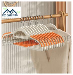 PREFERRED SHOP 10pcs Clothes Hangers Non Slip Heavy Duty Plastic Hangers with 360° Swivel Hook