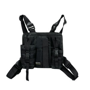 Tactical Photography Vest Sling Bag Multi-Functional Chest Rig Harness with Multiple Pockets Photographers Chest Vest Bag for Cycling Hiking