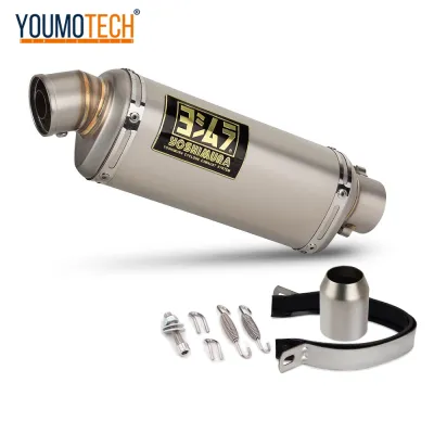 51MM Motorcycle Exhaust System Tail Pipe Modify Yoshimura GP T98 Canister Muffler Escape Moto with DB Killer Universal For Yamaha xmax300 PCX125 Z900 CBR500R CFmoto 250SR 400NK Versys 650 XSR700 NSS 300 FORZA350 etc