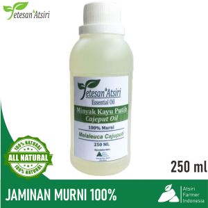 250ml minyak atsiri kayu putih murni 100% minyak atsiri kayu putih murni 250ml cajuput cajeput pure essential oil 100% tanpa campuran murni penyulingan aromateraphy aromaterapi diffuser