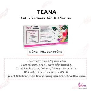 [MUA 1 TẶNG 1] Serum Teana Super Peptides Anti-redness Aid Kit giảm sưng + Tặng 1 túi chườm giảm đau bụng