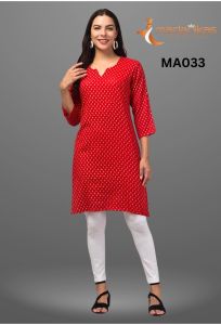 MADANIKAS Kurtis for Casual and Office Wear Tops Only MA Series