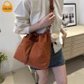 COLOO Korean Style Drawstring Bucket Bag Large Capacity Crossbody Bag Nylon Shoulder Bag Fashionable Tote Bag Women. 