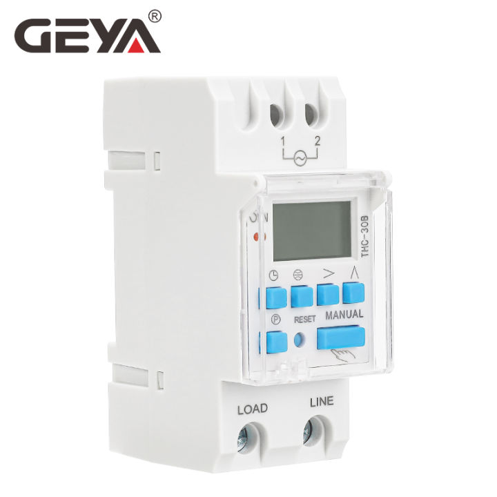 【Latest Style】 GEYA THC Astronomical Timer Switch LCD Display 16A 20A ...