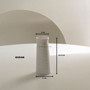 Vas Plastik Putih Minimalis/Vas Aesthetic ala Korea/Vas Cantik Murah