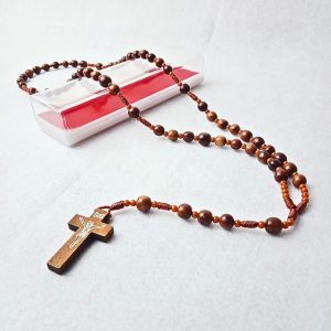 Kalung rosario eksklusif kayu kaoka asli