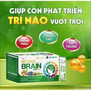 Cốm bổ não Brian Nobel Kids hỗ trợ phát triển não bộ và thị lực của trẻ phát triển trí tuệ tăng cường hệ miễn dịch hộp 20 gói
