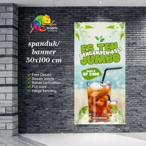 Cetak Spanduk Banner Es Teh Jumbo Dengan Gula Asli