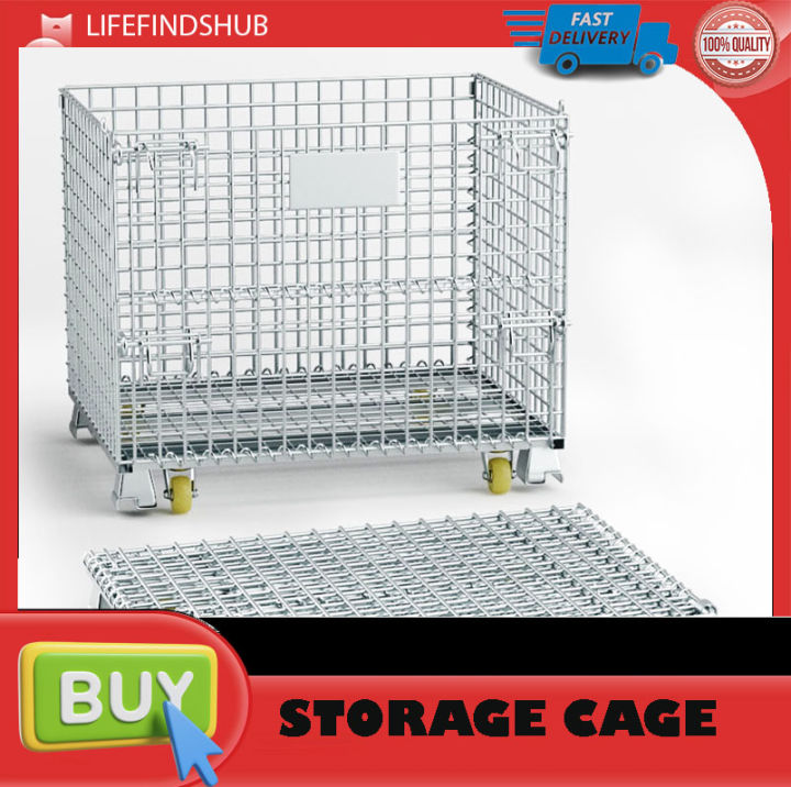 STORAGE CAGE Cage Wire Mesh Cages For Storage Heavy Duty Industrial Metal Stackable Wire Mesh