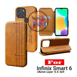 For INFINIX SMART 6 Case Flip Magnet Dompet Motif Triple x Flip Cover Leather Premium Casing  HP