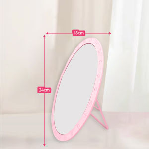 Oval Round Mirror with Stand - Elegant Design