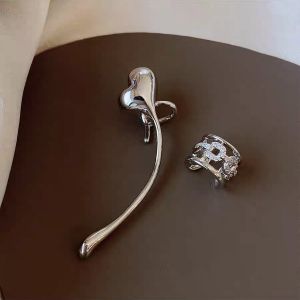 ต่างหูเกี่ยวสไตล์เกาหลีน่ารักใส่ง่ายงานชุบรูปหัวใจสวยน่ารัก