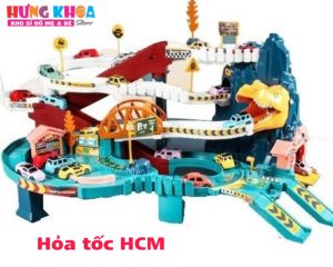 Đường hầm khủng long bộ đường đua hầm sư tử kèm gara