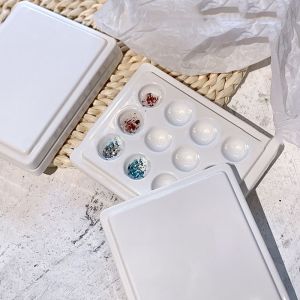 JON09 Japanese-style Dust-proof Empty Display Manicure Nail Painting Tools UV Gel Container Nail Polish Palette Watercolor Palette Nail Art Color Palette Nail Pigment Holder
