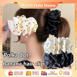 Polka Dots Banana Clip High Ponytail Grips Banana Clip Hair Clip Hairpin Vertical Clip Accessory for Women