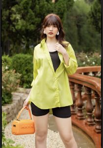 Áo sơ Mi Nữ  Tay Dài Vintage Đẹp Kiểu Hàn Quốc có size 45-90kg