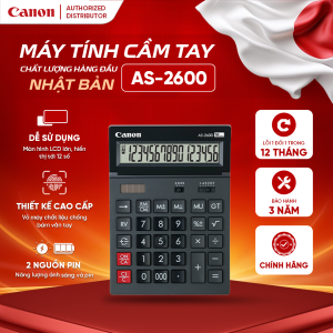 Máy tính cầm tay Canon AS-2600 màn hình lớn hiển thị 16 số chuyên dụng cho cửa hàng bán hàng