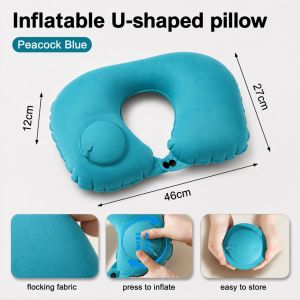 [SG] VIVA Inflatable Neck Pillow Travel U-Shaped Lumbar Cushion Seat Cushion Camping Office Car Flight Portable