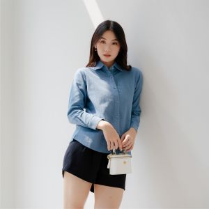LUX IRISH atasan wanita I longsleeve I kemeja wanita I kemeja kantor I crinkle