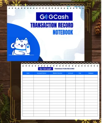 GCash Rate Transaction Record Notebook Tracker with Free Laminated GCash Rate A5 Size 60 Pages