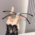 JN IMPRESSION Business Photochromic Anti-blue Light Stitching Color Science and Technology Men's Nearsighted Glasses. 