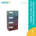 Lotus'S Facial Tissue 3 Ply 120 Sheets X 4 Boxes. 