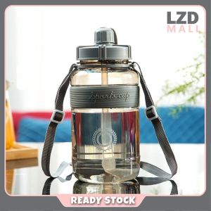 1L/2L Botol Air Kapasiti Besar Bebas Bpa Botol Sukan Sukan Minum Botol Luaran Cerek Mudah Alih Big Capacity Sport Water Bottles